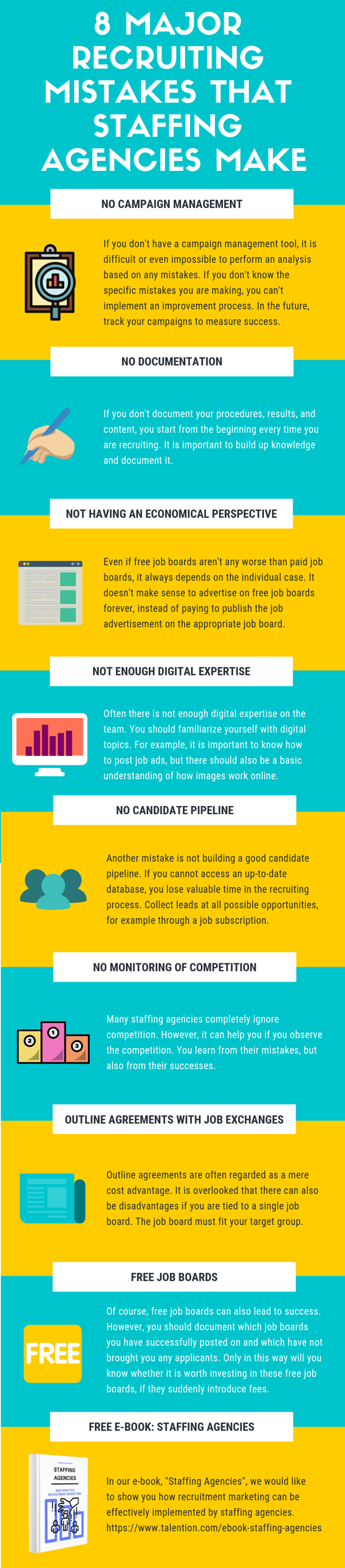 8 Mistakes Staffing Agencies - Infographic