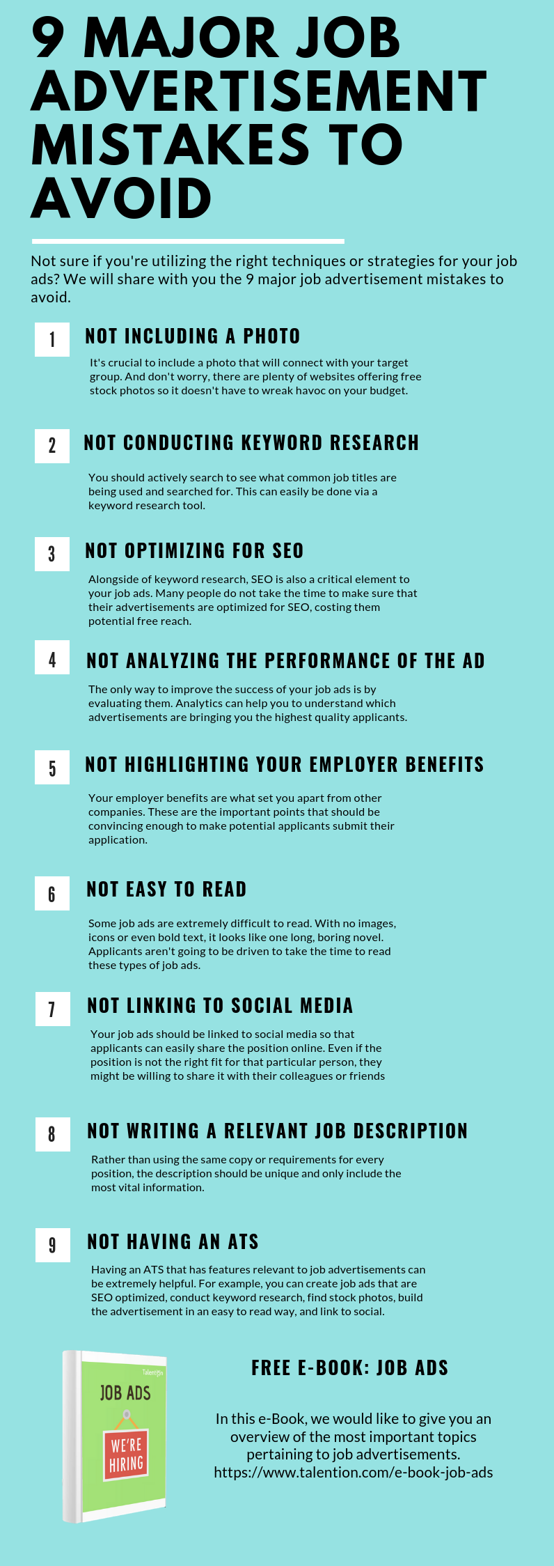 9 Major Job Advertisement Mistakes to Avoid (Infographic)