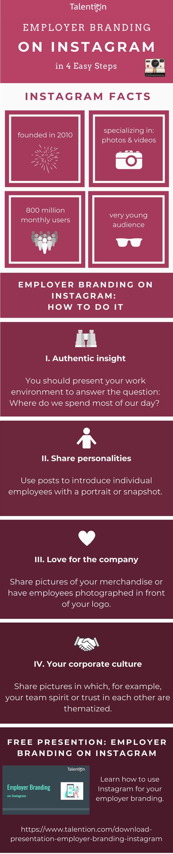 Infographic Employer Branding on Instagram (EN)