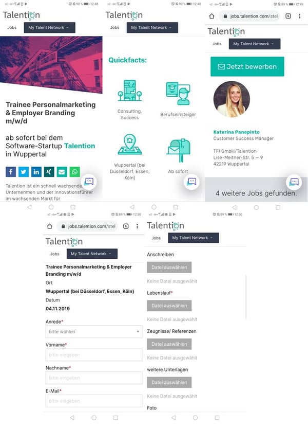 Talention mobile optimized
